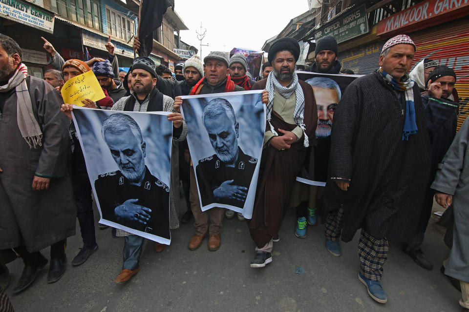 More from the protest in central Kashmir. (Photo: NurPhoto via Getty Images)