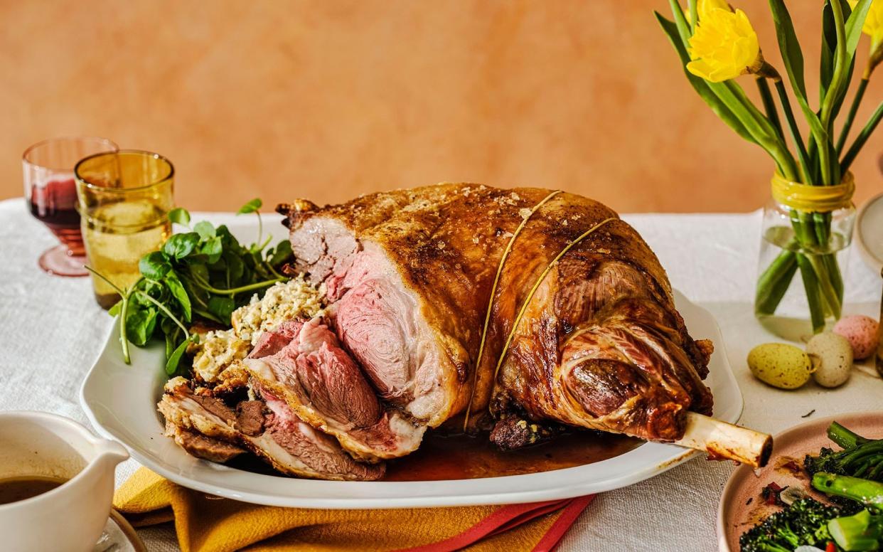 Diana Henry's Easter Lamb Stuffed with Ricotta Oregano and Lemon - Haarala Hamilton