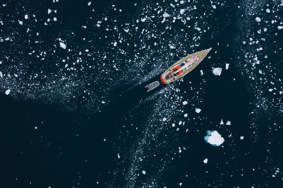 An expedition boat in Antarctica (Getty Images/iStockphoto)