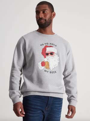 Swap the Christmas jumper for a Santa-themed sweatshirt