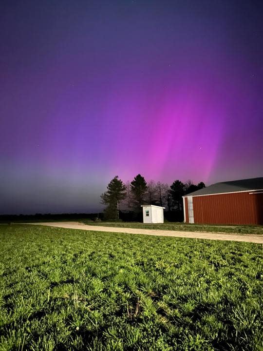 Northern lights in Potwin on May 10, 2024 (Courtesy: Alyssa Claassen)