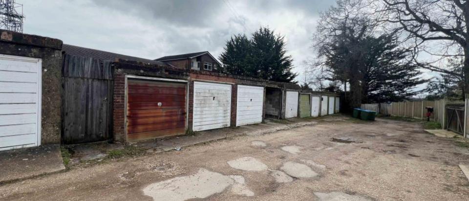 Daily Echo: Garages at the rear of Claudeen Court, Candy Lane, Southampton