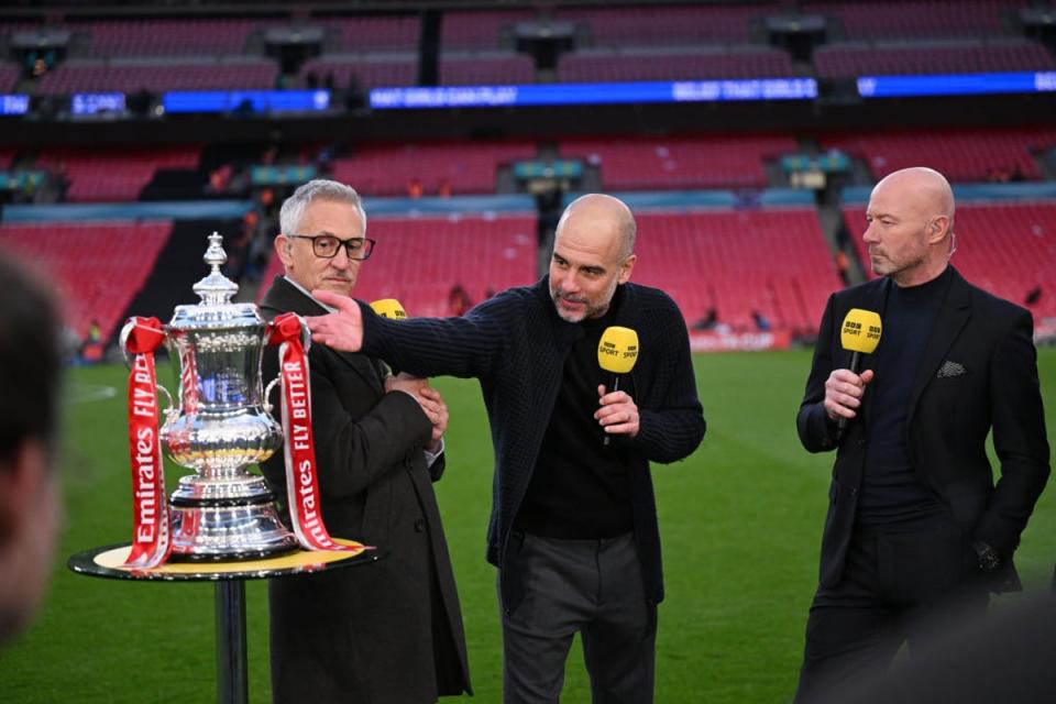 Guardiola had previously complained about fixture congestion in his post-match interview with BBC (The FA via Getty Images)