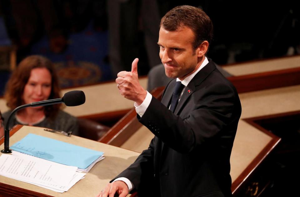 Macron en el Congres (AP)