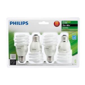 Philips 13-Watt Energy Saver Mini Twister Soft White CFL