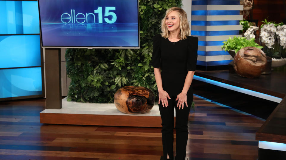 Kristen Bell hosts “The Ellen DeGeneres Show.” (Photo: Michael Rozman/Warner Bros.)