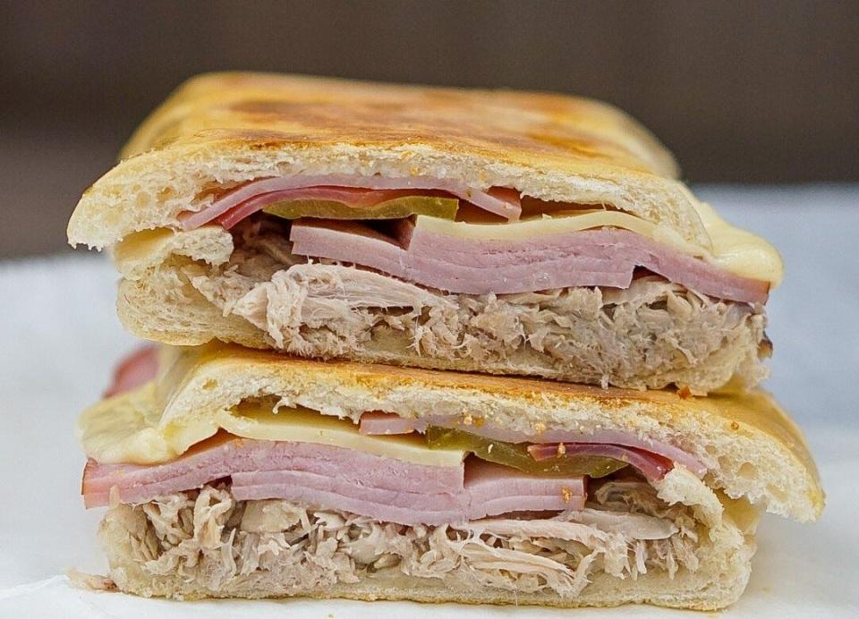 A Cuban sandwich at Tropical Bakery restaurant in Palm Springs begins with Cuban bread that's made onsite.