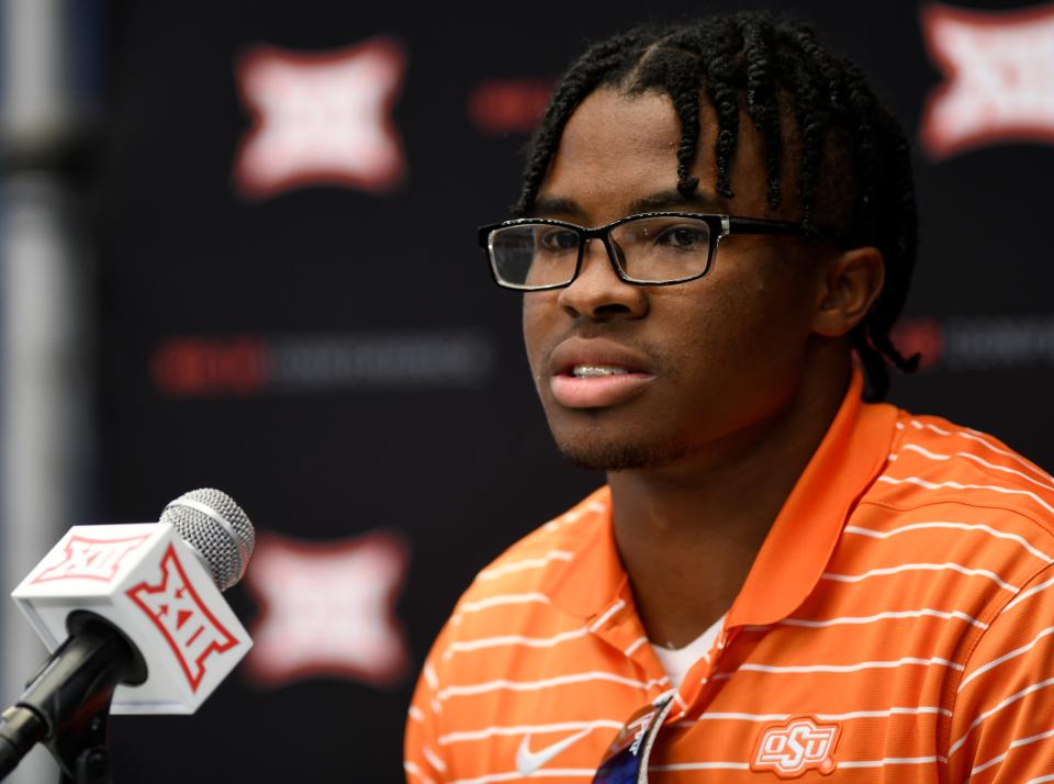 Oklahoma State receiver Brennan Presley admitted he had to borrow jeans and cowboy boots from his younger brother, Braylin, to wear for Big 12 Media Days last week after teammate Brock Martin decided all the OSU players should wear them for the event.