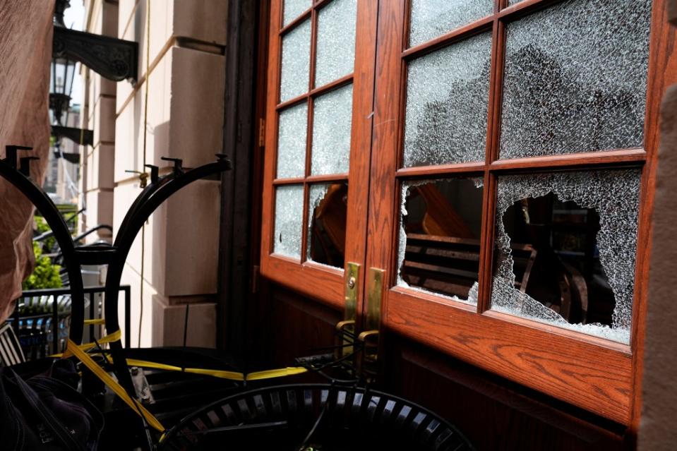 Historic Hamilton Hall was trashed during the student takeover. via REUTERS