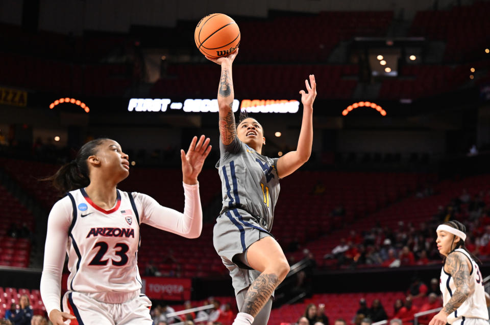 West Virginia's JJ Quinerly stepped up in the biggest games last season and is a player to watch in the Big 12. (Photo by Greg Fiume/NCAA Photos via Getty Images)