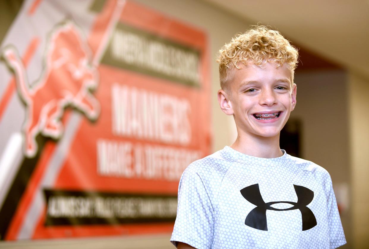 Brady First, a student at Minerva Middle School, is a Canton Repository Synchrony Financial Kid of Character for November.  Wednesday,  November 16, 2022.
