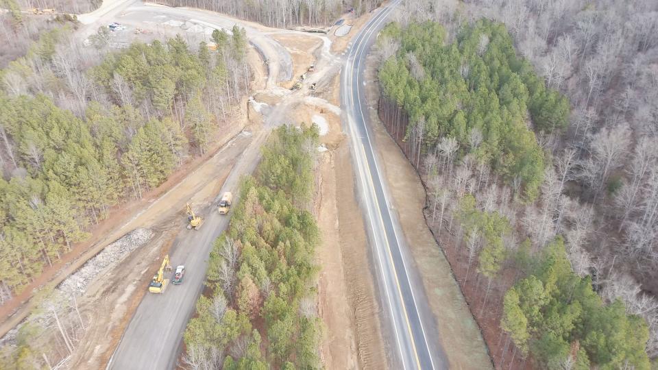 Early site preparation activities for Oak Ridge’s Environmental Management Disposal Facility are scheduled to be complete this spring. One of the major tasks involved moving Bear Creek Road and Haul Road.