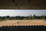 A general view of the equestrian venue at Deodoro Sports Complex for the Rio 2016 Olympic Games in Rio de Janeiro July 3, 2014. REUTERS/Ricardo Moraes (BRAZIL - Tags: BUSINESS CONSTRUCTION SPORT EQUESTRIANISM OLYMPICS)