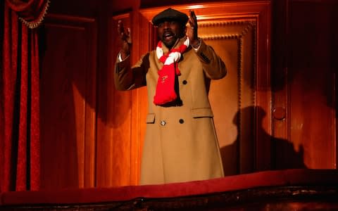 Idris Elba speaks during The Best FIFA Football Awards at The London Palladium - Credit: Getty