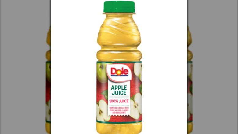 Dole apple juice bottle