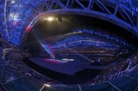 A general view shows a scene from the opening ceremony of the 2014 Sochi Winter Olympics, February 7, 2014. REUTERS/Grigory Dukor