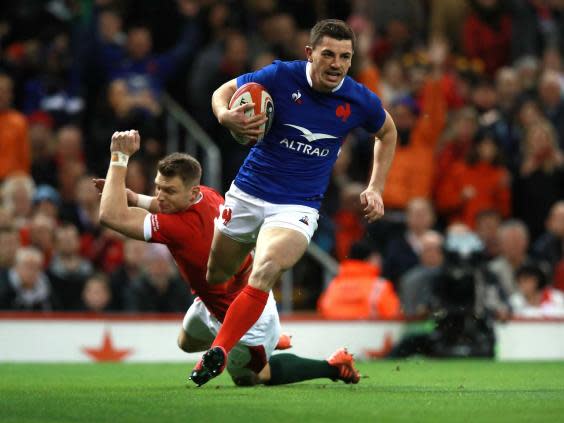 Anthony Bouthier scored France’s first try against Wales (Getty)