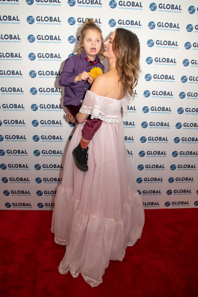 DENVER, COLORADO - NOVEMBER 12: Micah Quinones and Amanda Booth attend the Global Down Syndrome Foundation’s 14th Annual Be Beautiful Be Yourself Fashion Show at the Sheraton Downtown Denver Hotel on November 12, 2022 in Denver, Colorado.  (Photo by Thomas Cooper/Getty Images for Global Down Syndrome Foundation)