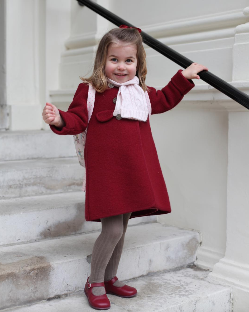 Kensington Palace has shared photos of Princess Charlotte on her first day of school. (Photo: Kensington Palace via Instagram)