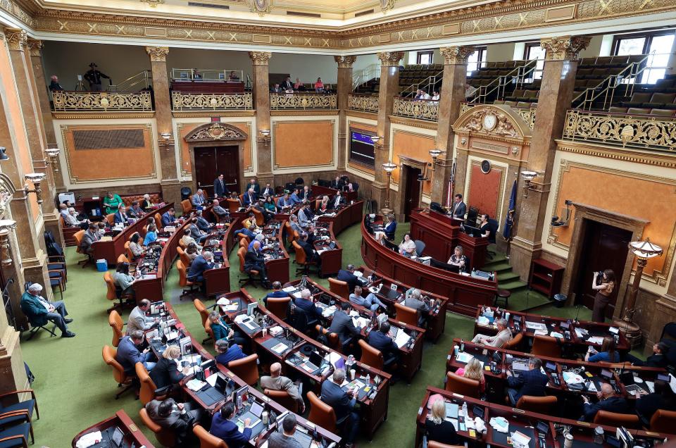 Representatives meet in the House chamber during the first special legislative session of 2023 at the Capitol in Salt Lake City on Wednesday, May 17, 2023. | Kristin Murphy, Deseret News