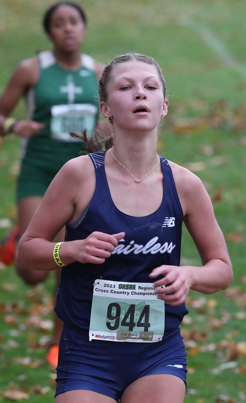 Fairless' Ahna Doane becomes Division II girls state qualifier at last week's regional cross country meet in Boardman.