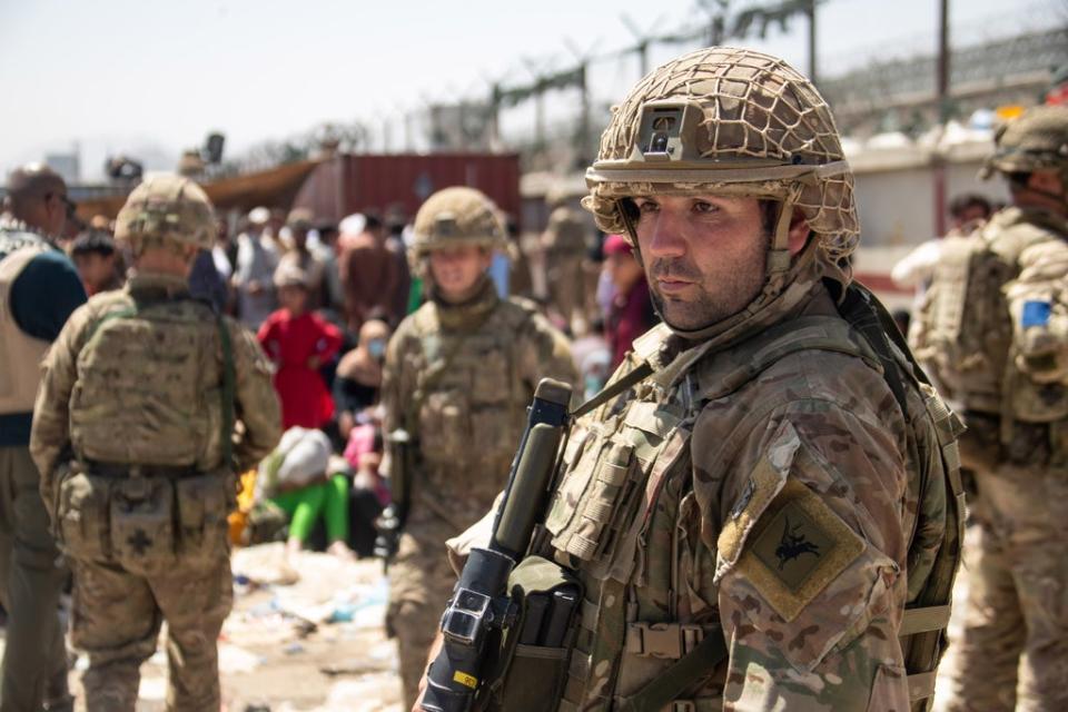 British troops involved in the evacuation from Kabul airport in August (LPhot Ben Shread/MoD/PA) (PA Media)