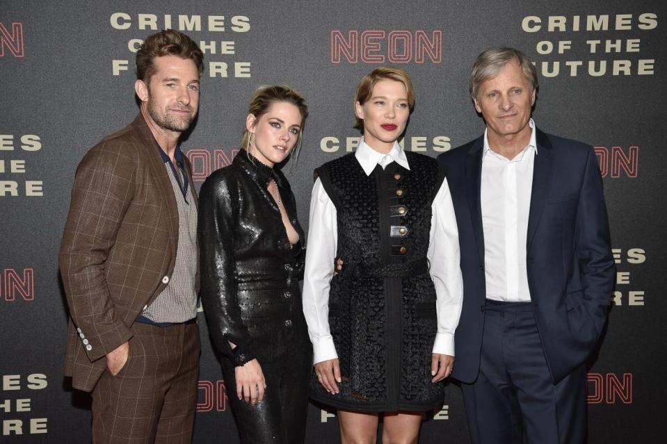 Scott Speedman, Kristen Stewart, Lea Seydoux, and Viggo Mortensen attend the “Crimes of the Future” premiere at the Walter Reade Theater - Credit: Evan Agostini/Invision/AP