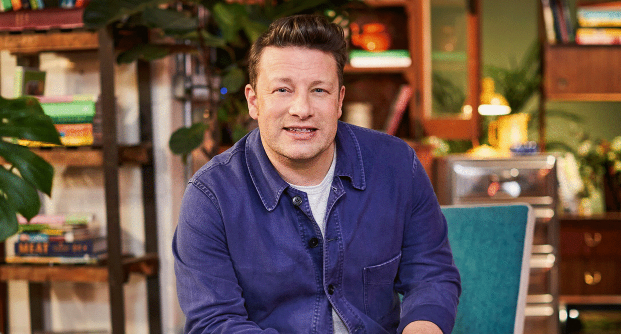 Jamie Oliver presents a new cooking contest. (Channel 4)