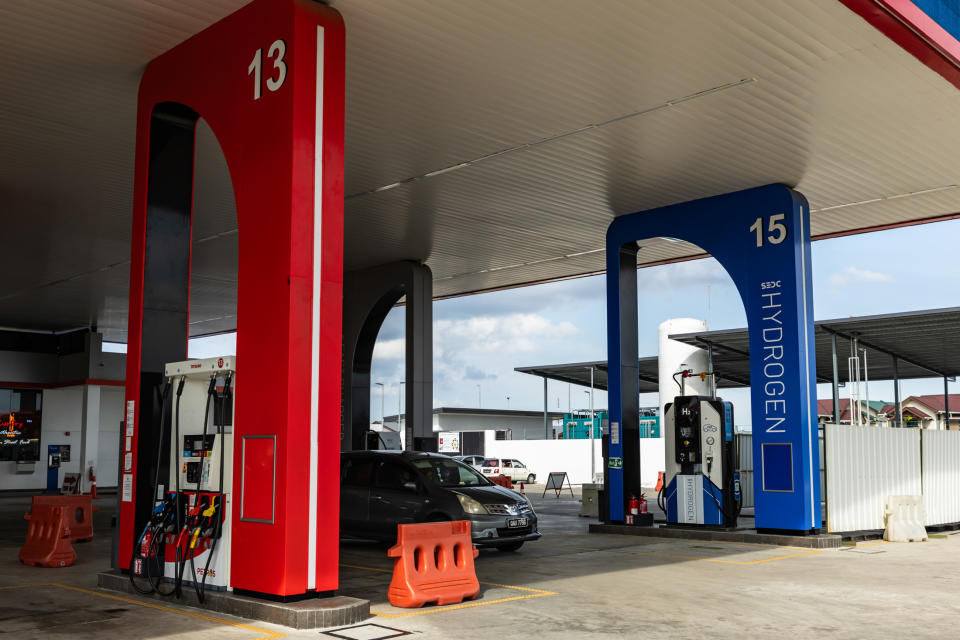 A multi-fuel station in Kuching in January. Photographer: Richard Humphries/Bloomberg