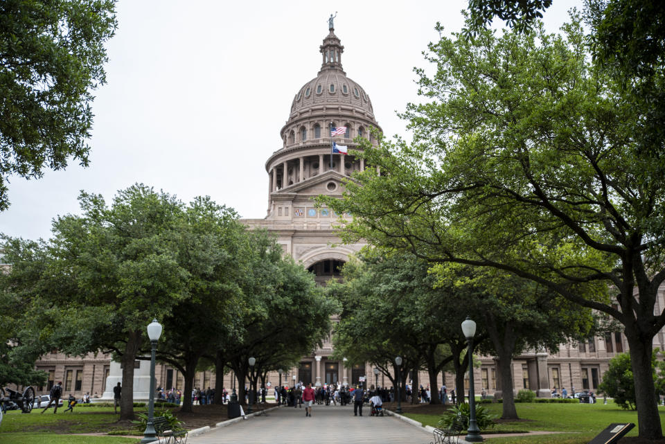 The Texas State Capitol building on April 18, 2020, in Austin. (Photo: Sergio Flores via Getty Images)