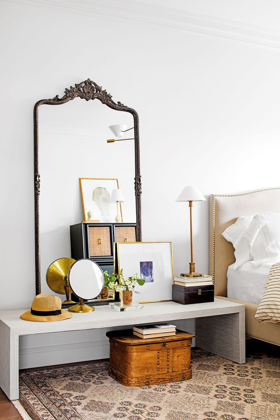 boho bedroom console table