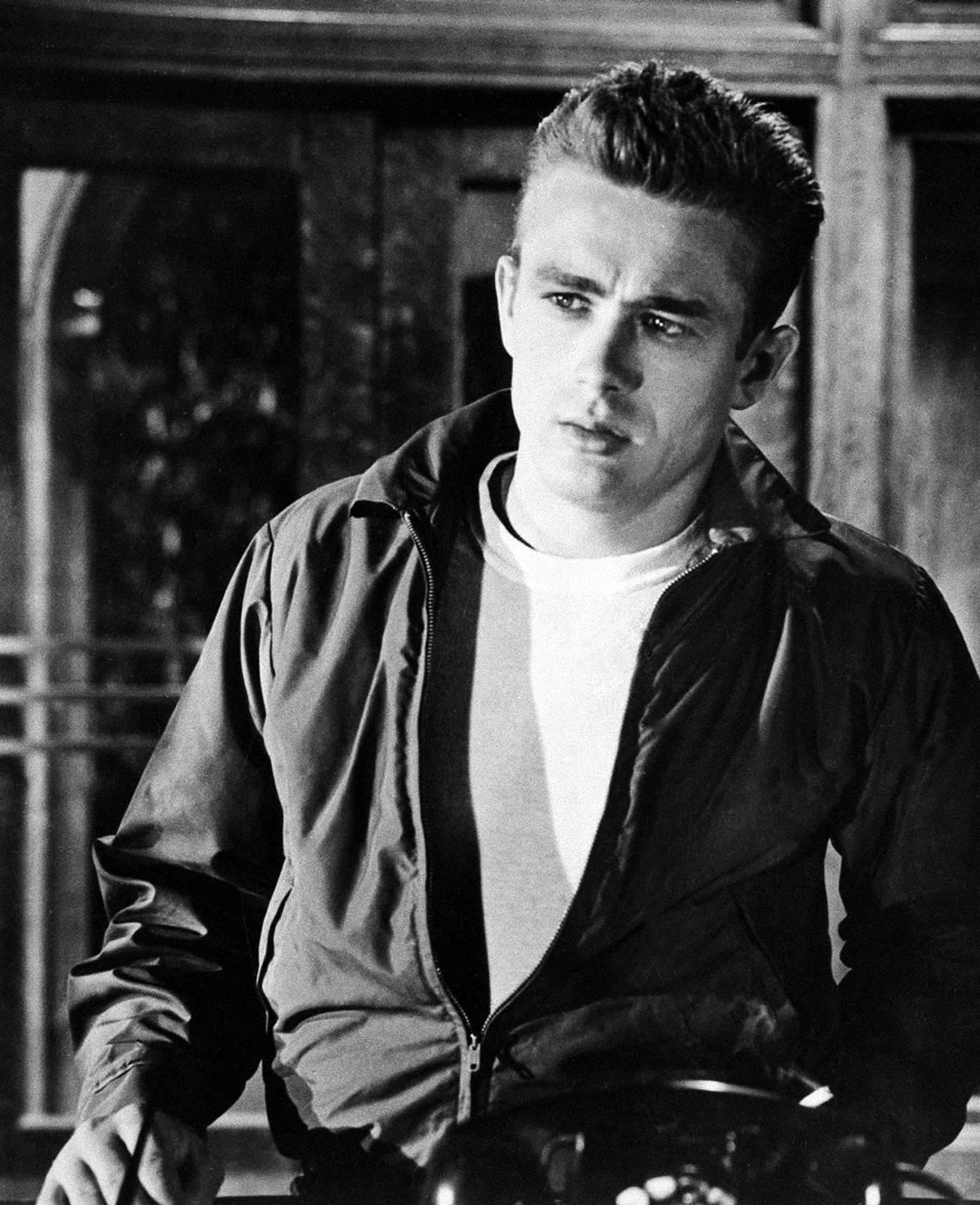 James Dean is shown as Jim Stark in a scene from the 1955 movie “Rebel Without A Cause.”