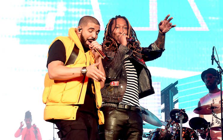 Drake surprised fans by joining Future on stage.