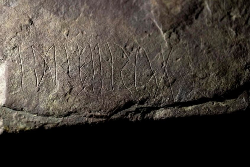 Norwegian rune on black background