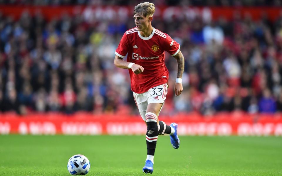 Brandon Williams of Manchester United runs with the ball during the pre-season friendly match - Getty Images