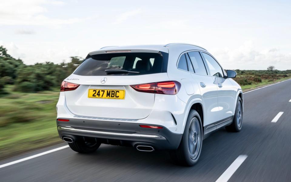The GLA has a top speed of 130mph