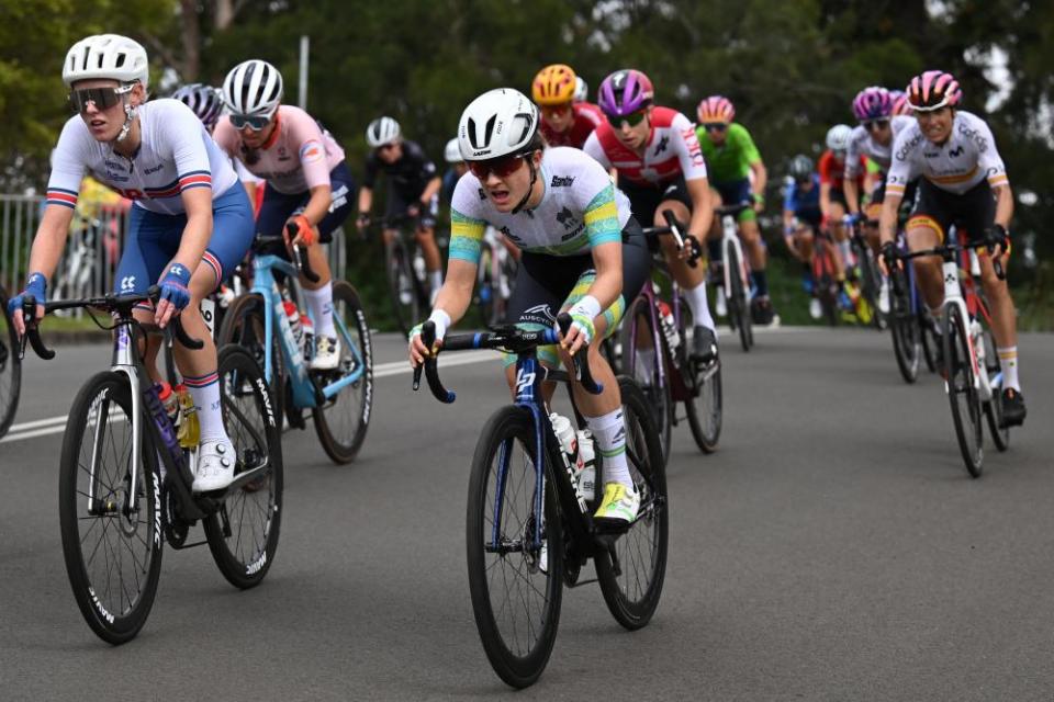 Brown in action during the women’s elite road race on Saturday.