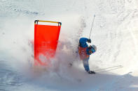 <p>Moguls skier Myung Joon Seo of South Korea crashes during a training session ahead of the PyeongChang 2018 Winter Olympic Games at Bokwang Phoenix Snow Park on February 8, 2018 in Pyeongchang-gun, South Korea. (Photo by David Ramos/Getty Images) </p>