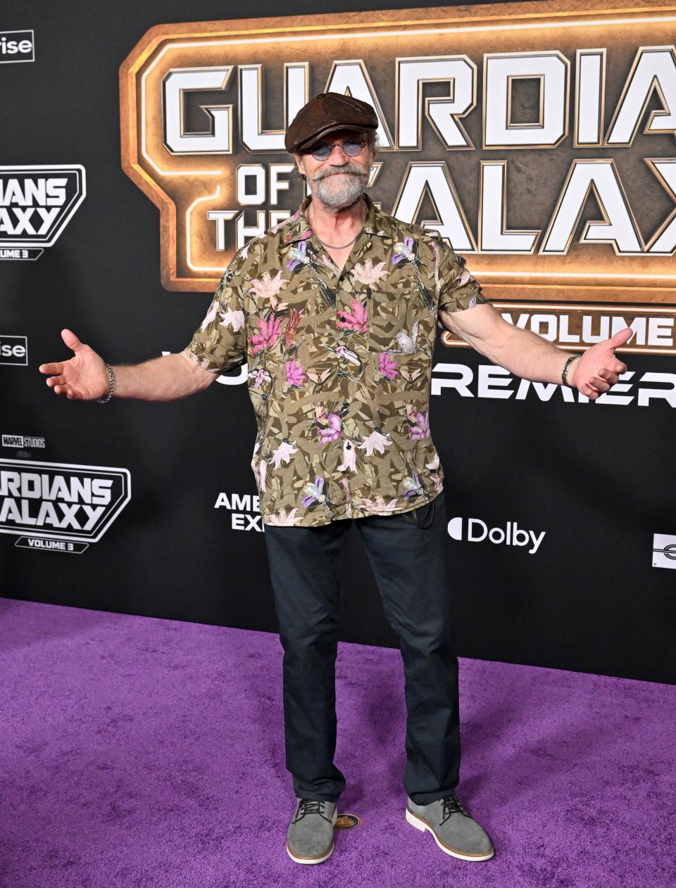 Michael Rooker attends the World Premiere of Marvel Studios' "Guardians of the Galaxy Vol. 3" on April 27, 2023 in Hollywood, California.