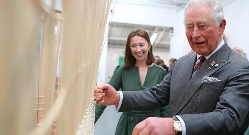 Prince Charle's toured Lulu's rattan workshop in February last year (Getty)