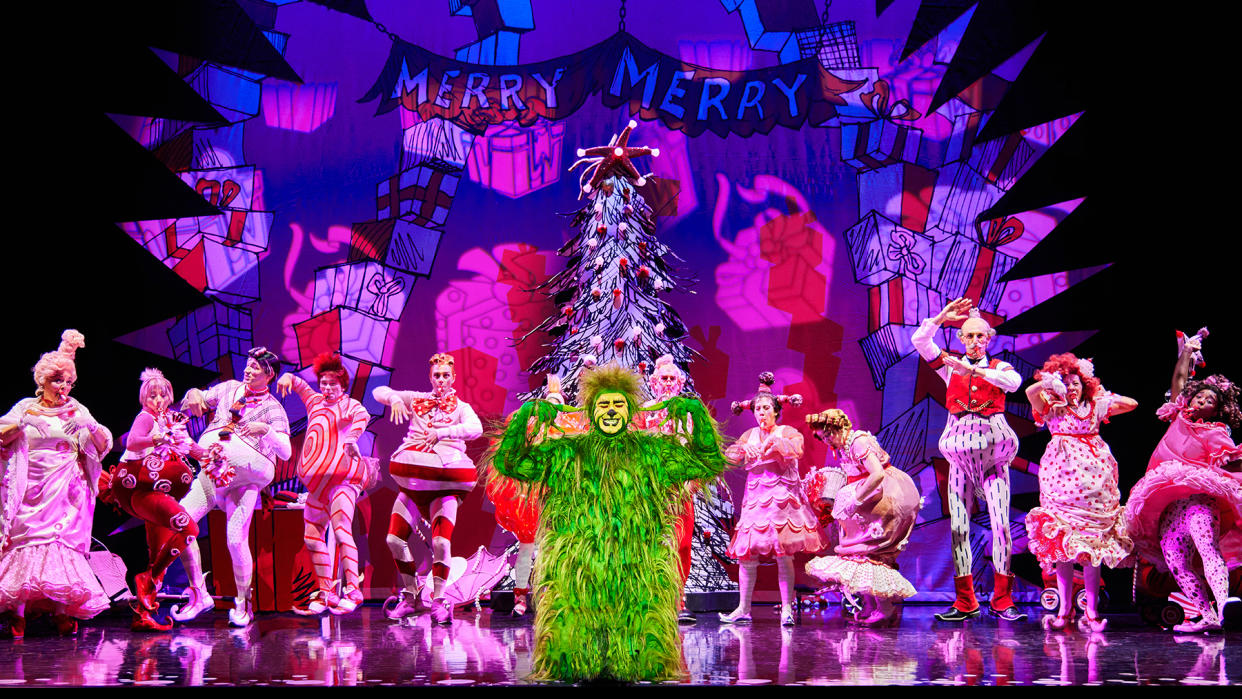  James Schultz as The Grinch in  Dr. Seuss' How The Grinch Stole Christmas! The Musical. 