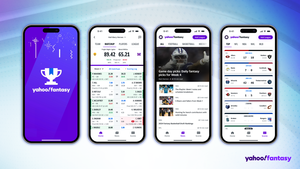 Have your best football season yet with the redesigned Yahoo Fantasy app!