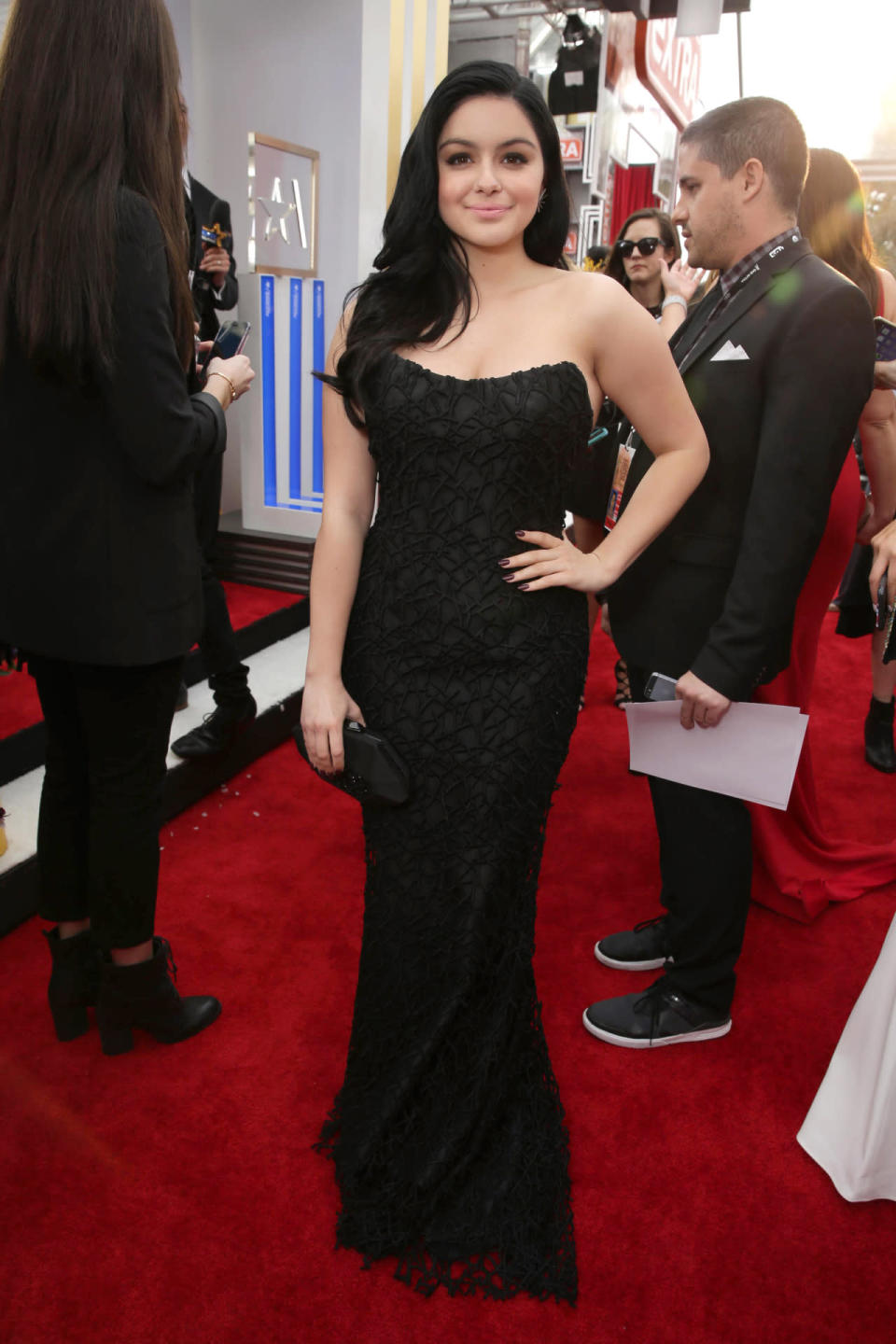 Ariel Winter in a Romona Keveza at the 22nd Annual Screen Actors Guild Awards at The Shrine Auditorium on January 30, 2016 in Los Angeles, California.