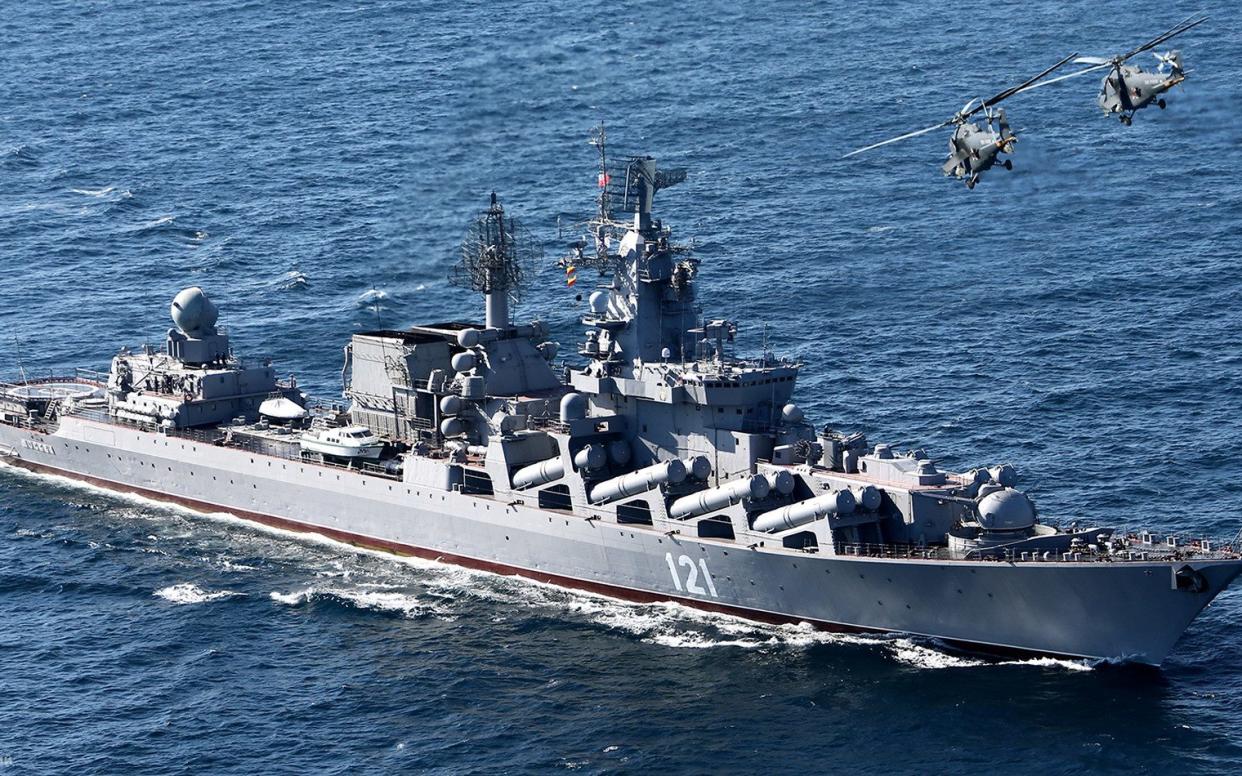 The Russian warship Moskva 