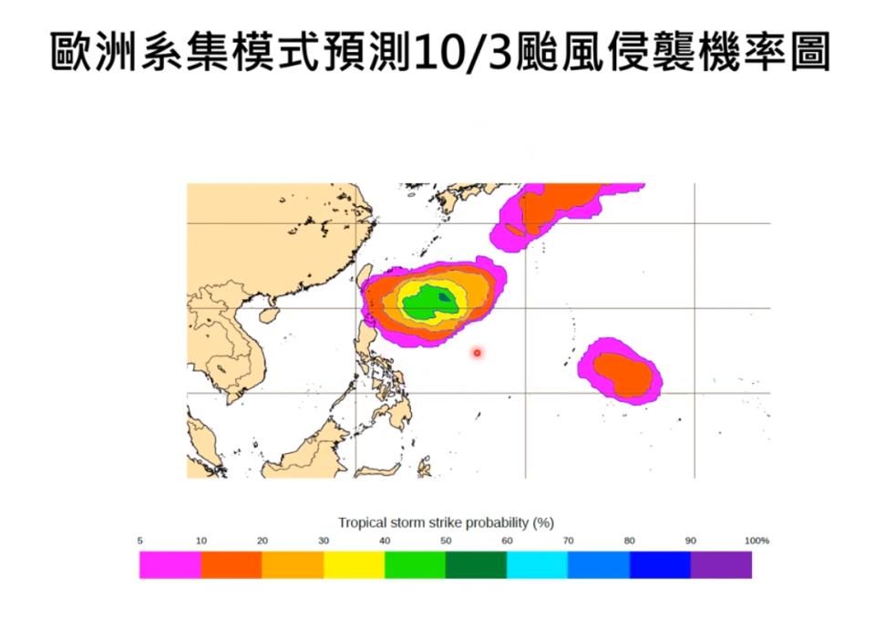 氣象專家賈新興表示，根據最新預測，93W在下週二有6成成颱機率，且離台灣頗近。   圖：取自賈新興YT頻道
