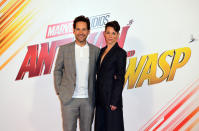 Paul Rudd (left) and Evangeline Lilly attending a photocall for Ant-Man and The Wasp, held at Corinthia Hotel, London.