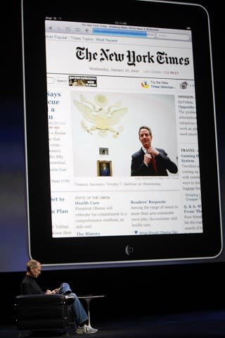 Steve Jobs unveils the iPad
