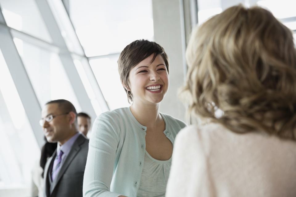 Smile instead of shaking hands.