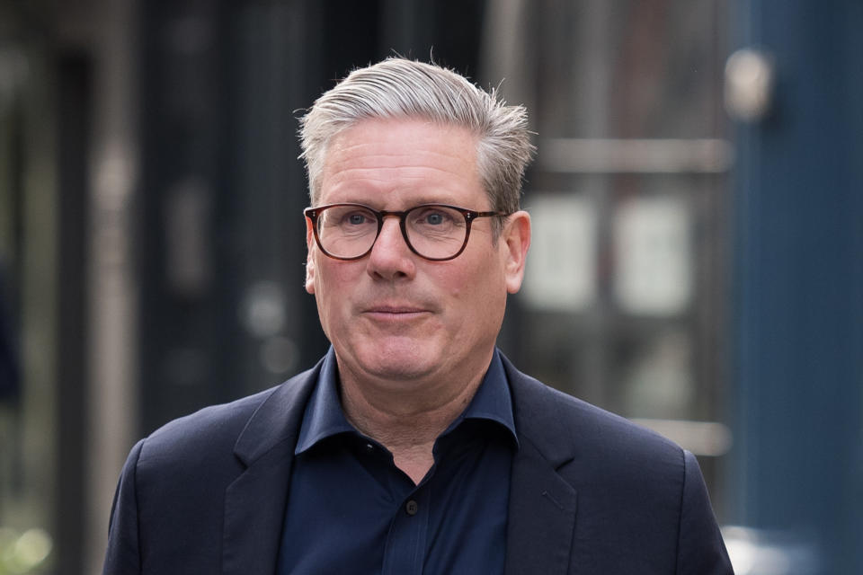 LONDON, UNITED KINGDOM - JUNE 18, 2024: Leader of the Labour Party Keir Starmer arrives at Global Studios to take part in live phone-in with listeners of LBC's Nick Ferrari radio show ahead of general election in London, United Kingdom on June 18, 2024. (Photo credit should read Wiktor Szymanowicz/Future Publishing via Getty Images)