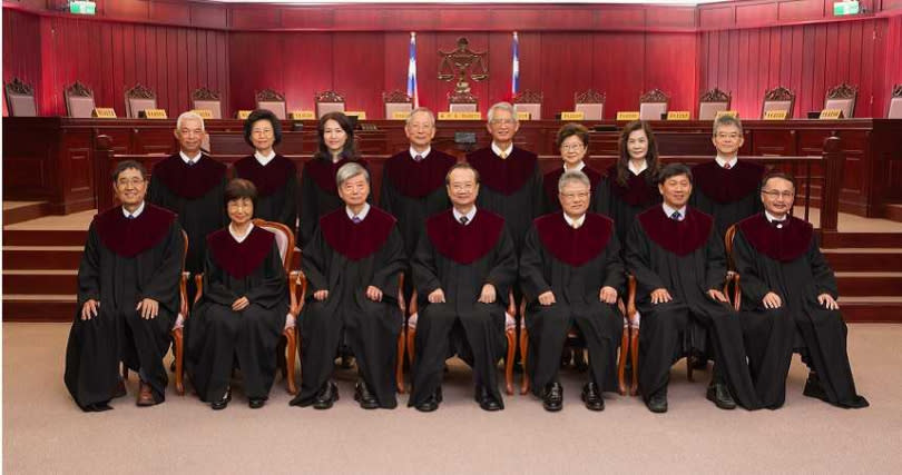 現任15位大法官，將有7人在2024年10月任期屆滿。（圖／翻攝司法院官網）